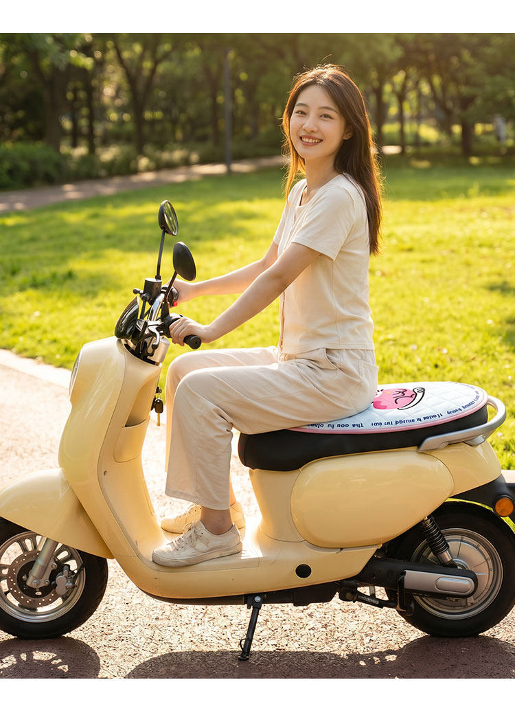 Electric Vehicle Thickened Sun Protection Seat Cushion, Summer Anti-Scalding Battery Seat Cover, Universal Motorcycle Waterproof Heat Insulation Seat Cushion