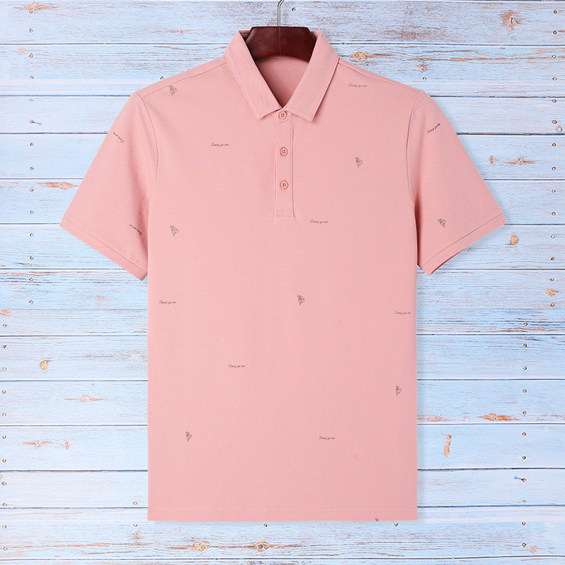 Polos de manga corta para hombre Spot Golf, verano europeo y americano, nueva solapa de negocios, camiseta publicitaria de talla grande Paul
