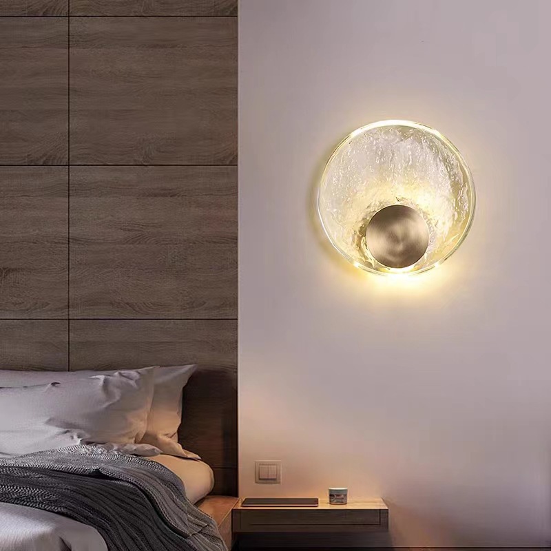 Espejo moderno dormitorio de diseño postmoderno baño simple diseño de cabezal de cama lujoso nueva lámpara de pared faro nórdico