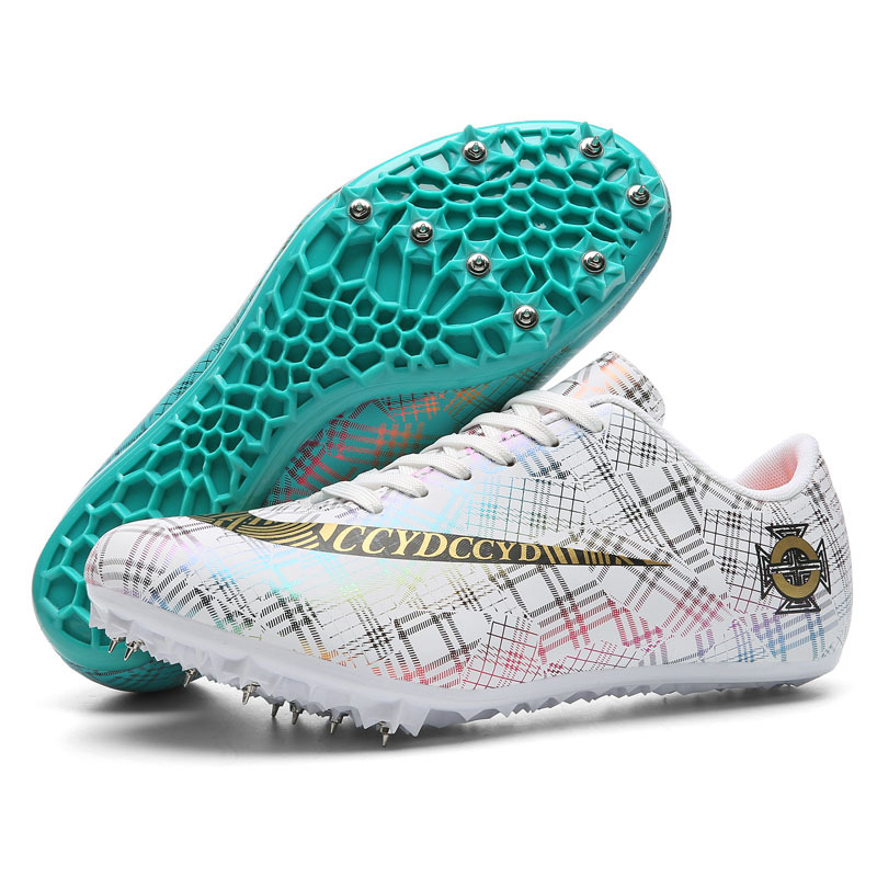 Foreign Trade Track And Field Shoes,Men's Track Sprint Spike Shoes,Men's And Women's Mid-length Running Long Jump Shoes,High School Entrance Examination Physical Examination Spike Shoes