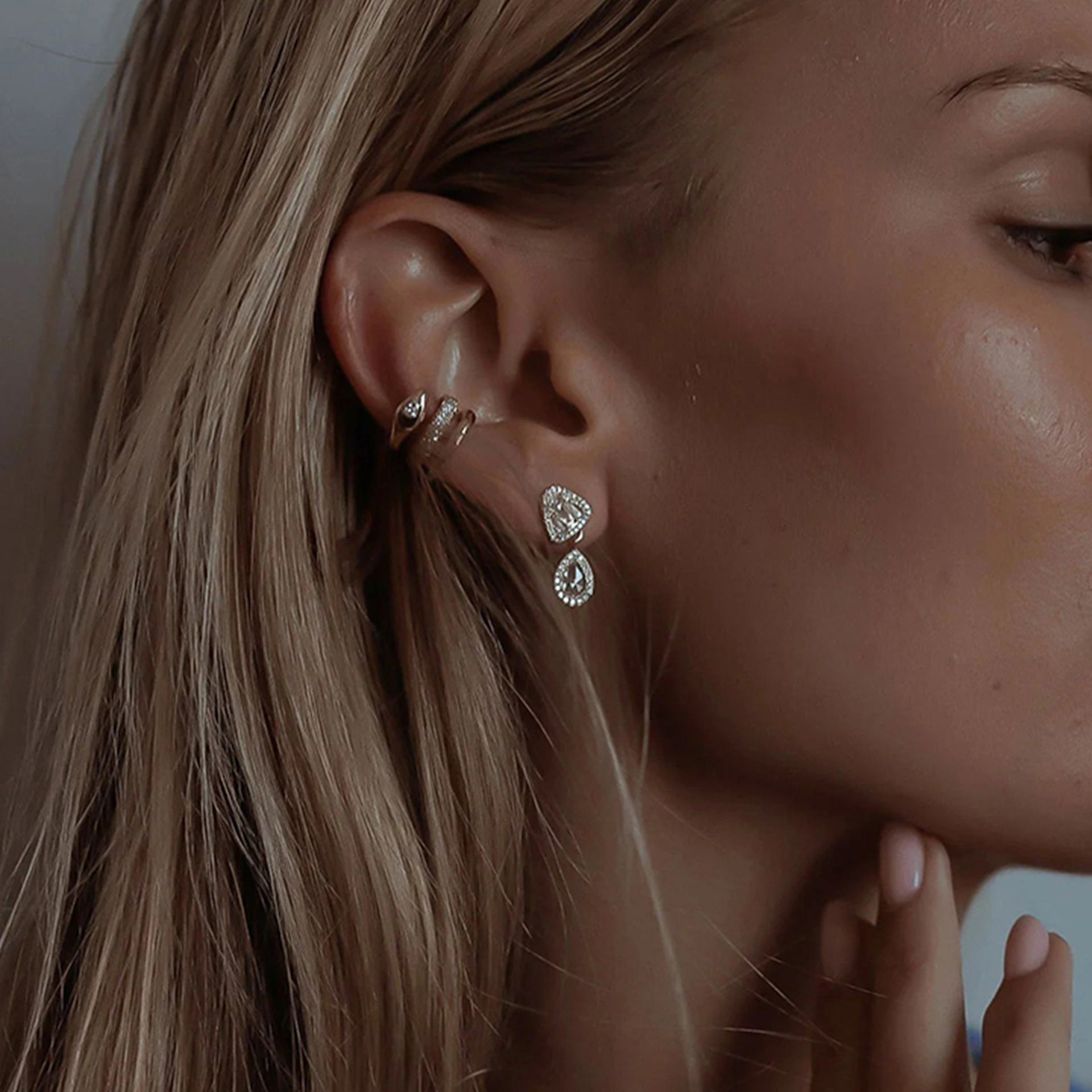 Clip para la oreja de acero inoxidable europeo y americano Jieding sin orejas perforadas