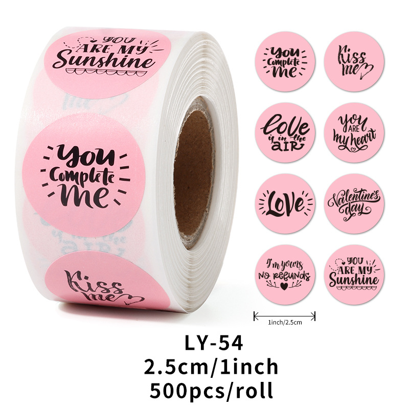 Learning Occasion Valentine'S Day Casual Letter Copper Plate Sticker Learning Gift Wrapping Supplies 1 Piece