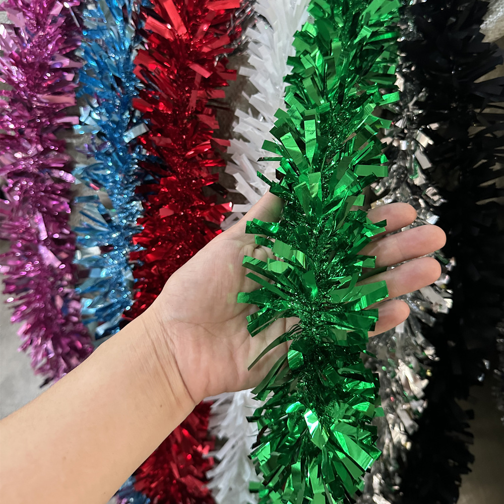 Transfronterizo Amazon explosivo diseño de Navidad decoración de hojas anchas fiestas de fiestas de lana 9cm2 metros de cifrado