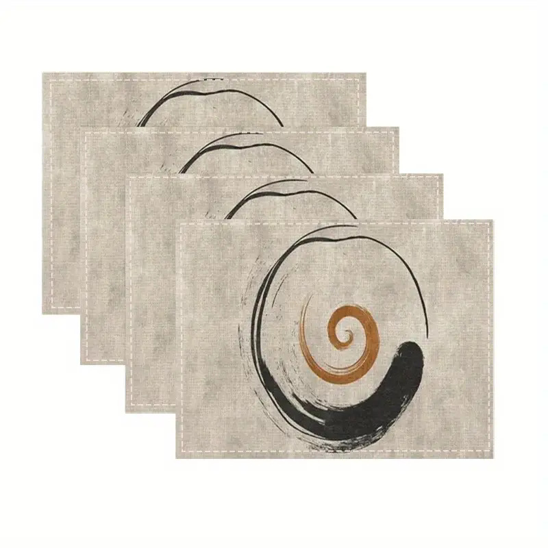 Transfronterizos lino almohadilla de mesa Aliexpress TEMU Amazon almohadilla de mesa cuadrada búfalo rojo almohadilla de Navidad Día de la Independencia