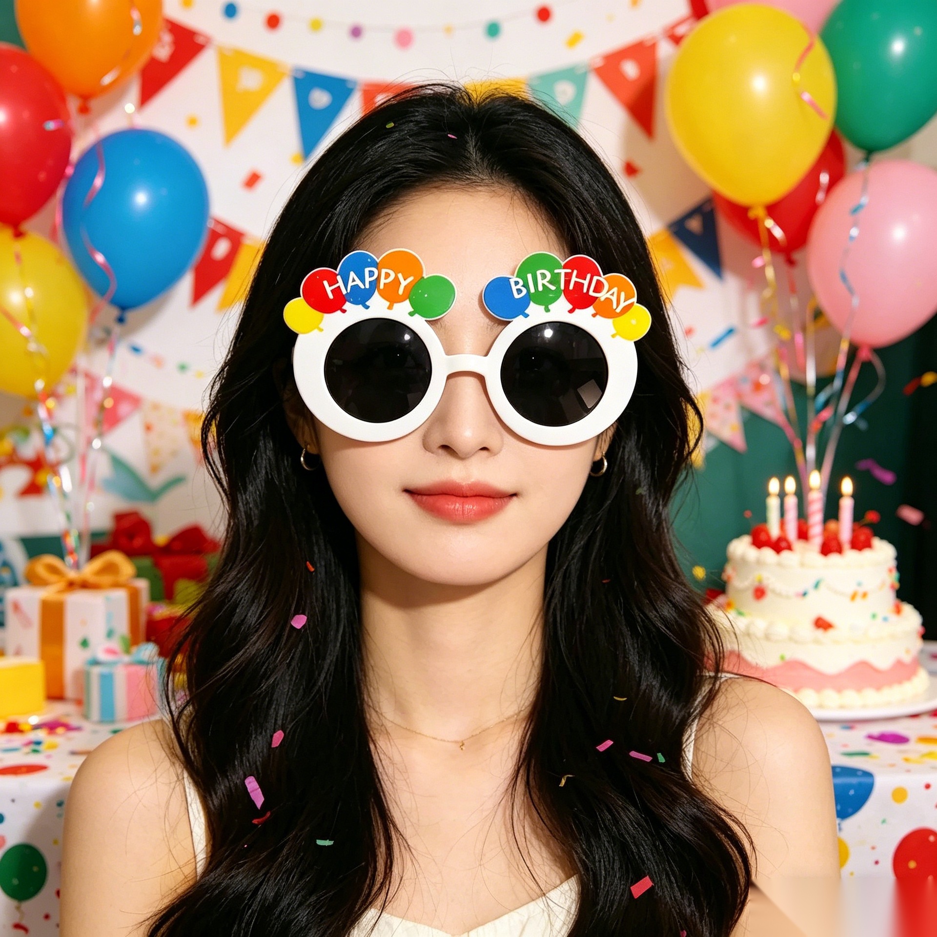 Cumpleaños temático fiesta gafas extrañas feliz cumpleaños pastel vela gafas de diseño de cumpleaños accesorios de fotos
