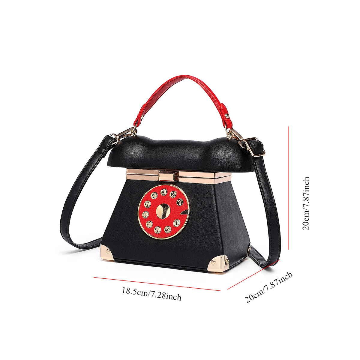 小众轻奢复古女包时尚百搭老式座机电话造型古典圆形键盘手提斜挎