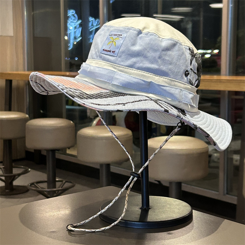 Viajar entre padres e hijos, montañismo al aire libre, camping, gorro de pescador para niños, protector solar de verano para hombres y mujeres, sombrero de vaquero, sombrero de sombra