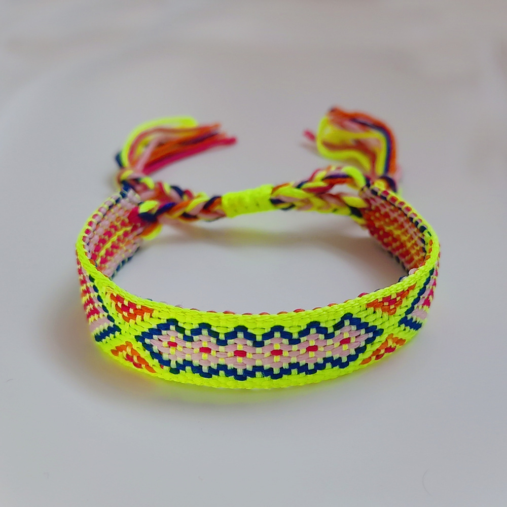 1 Pièce Rétro Géométrique Fil De Coton Tricot Femmes Bracelets display picture 11