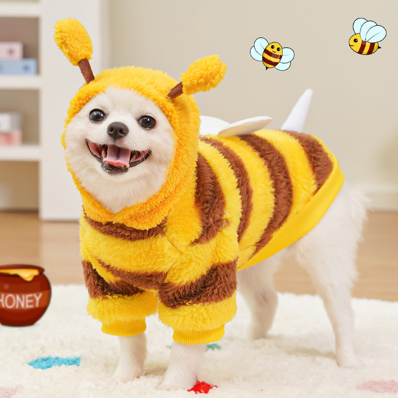 Pet Clothing and Supplies for Dogs and Cats, Autumn and Winter Transformation Outfits for Teddy, Bichon, French Bulldog, and Cats, New Fleece Products for Medium-Sized Dogs