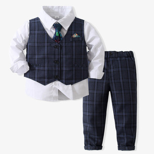 Children's Vest Suit, Boy's Suit, Small and Medium-Sized Flower Girl's Birthday, Wedding Banquet, Piano Performance Suit