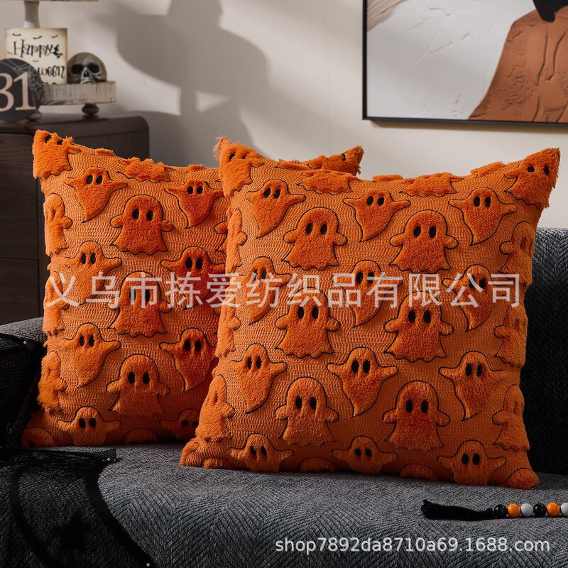 国境を越えたホットセールハロウィンゴースト枕カバーリビングルームパーティー装飾ソファ枕カバー腰枕寝室ベッドサイド背もたれ|undefined