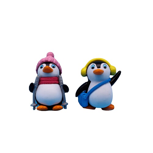 Suspended fish tank landscaping Ski penguin decorative ornaments aquarium Living room Internet celebrity ornamental interior suspended ball pendulum