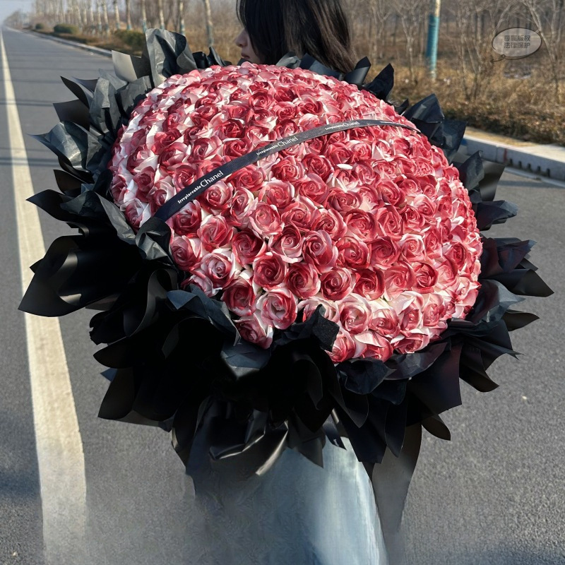 朵粉玫瑰花束纪念日生日惊喜情人节花束送女生永生花|undefined