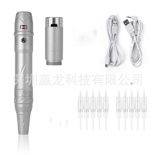 Cross-Border Exclusive Korean-Style Wireless Tattoo Embroidery Dual-Use Charger, Tattoo Embroidery Eyebrow Machine, Xia Meng Screw Needle Tips, 10 Pieces