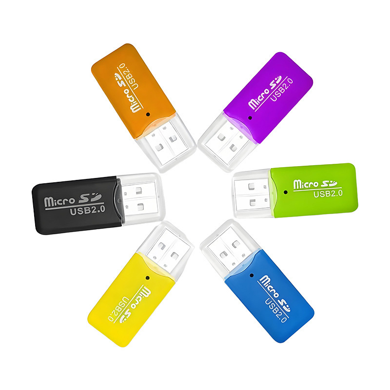 源头厂家批发迷你USB2.0读卡器高速内存卡TF卡儿童相机读卡器现货|undefined