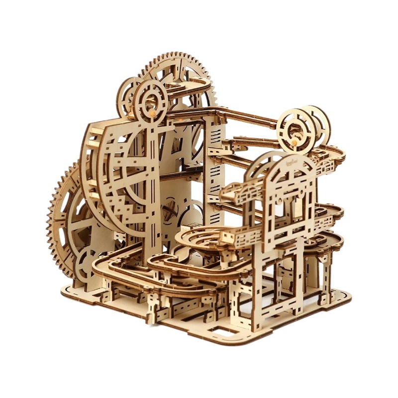 temu explosión 3D puzzle tridimensional órbita marmol laberinto juguetes de madera modelo de túnel espacio-tiempo puzzle tablero
