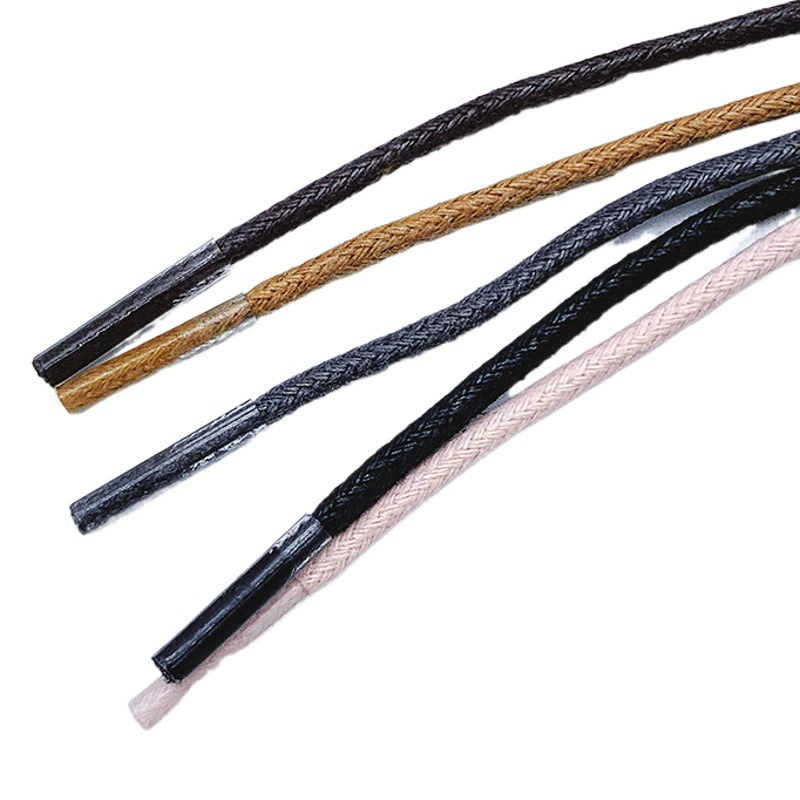 Фабрика в наличии оптом круглые Вощеные 2,5 мм Шнурки Кожаные Сапоги Сандалии Martin ботинки зимние ботинки