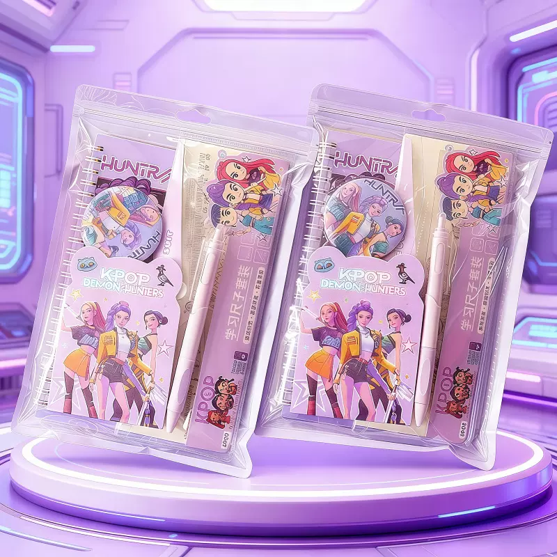 高颜值跨境猎魔女团文具套装小学生实用文具学习奖励小礼品伴手礼