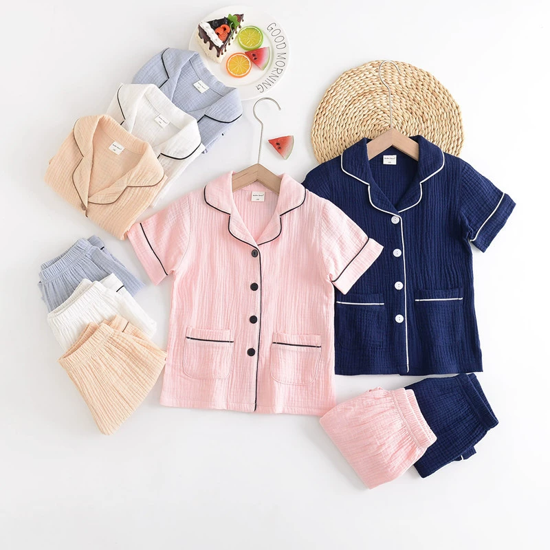 Gauze summer pijama, donut, cotton children's cardigan, flower boy costume, South Korea