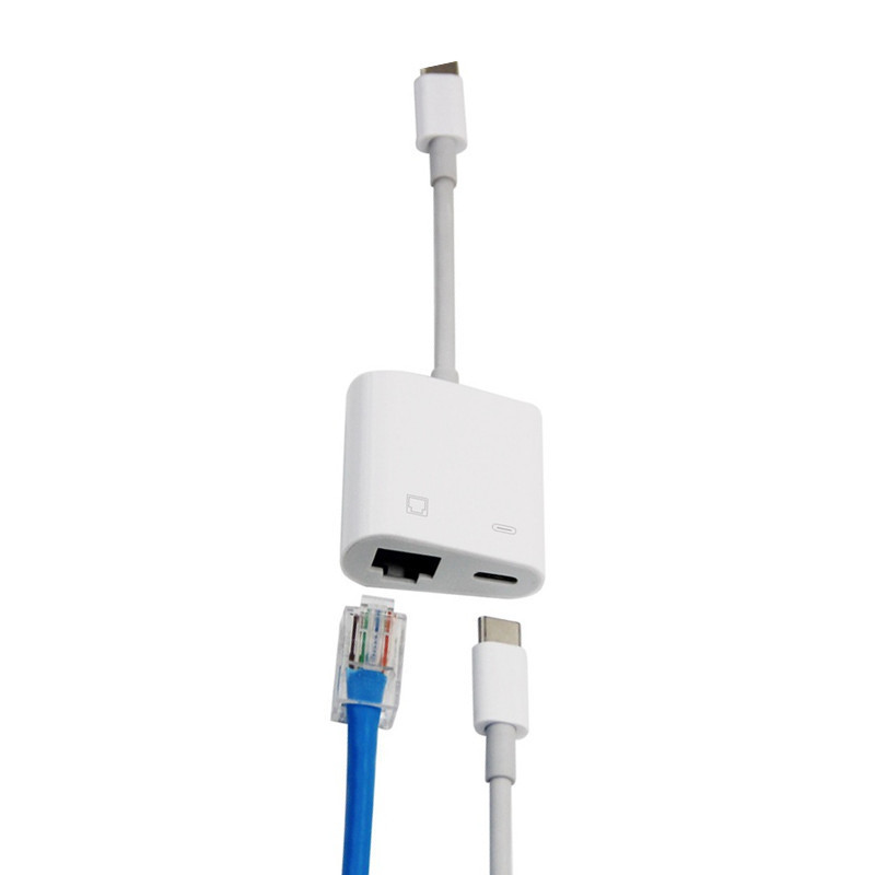 TypeC to 2.0 100 M Cable Network Card PD Power Supply Notebook Phone typeC to Ethernet Network Adapter