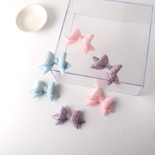 韩版儿童艾莎公主蝴蝶结发饰配件冰雪奇缘套装材料可爱蝴蝶结头花