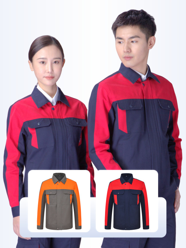 Ropa de trabajo con bloques de color, hecha a medida, de algodón puro, gasa gruesa, para soldadura, fábrica, taller, mecánico, ropa de protección laboral dividida.