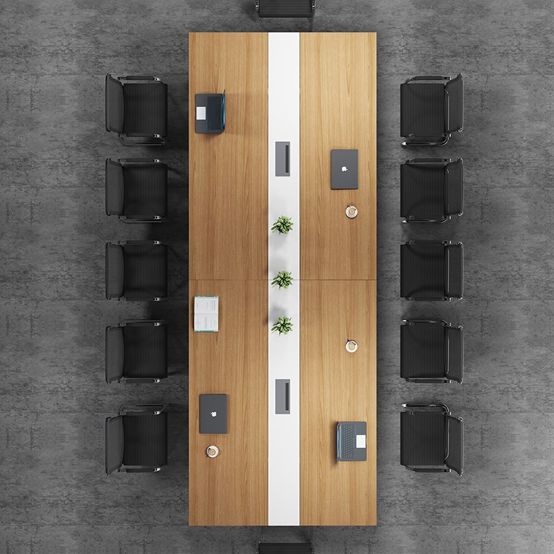 Mesa de conferencias moderna, combinación simple con sillas, ideal para recepción, escritorio personal o negociación en oficina