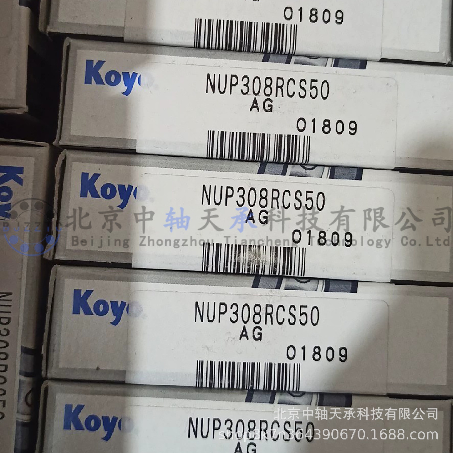 KOYO 圆柱滚子轴承 NUP308RCS50 外圈两侧带整体式挡边