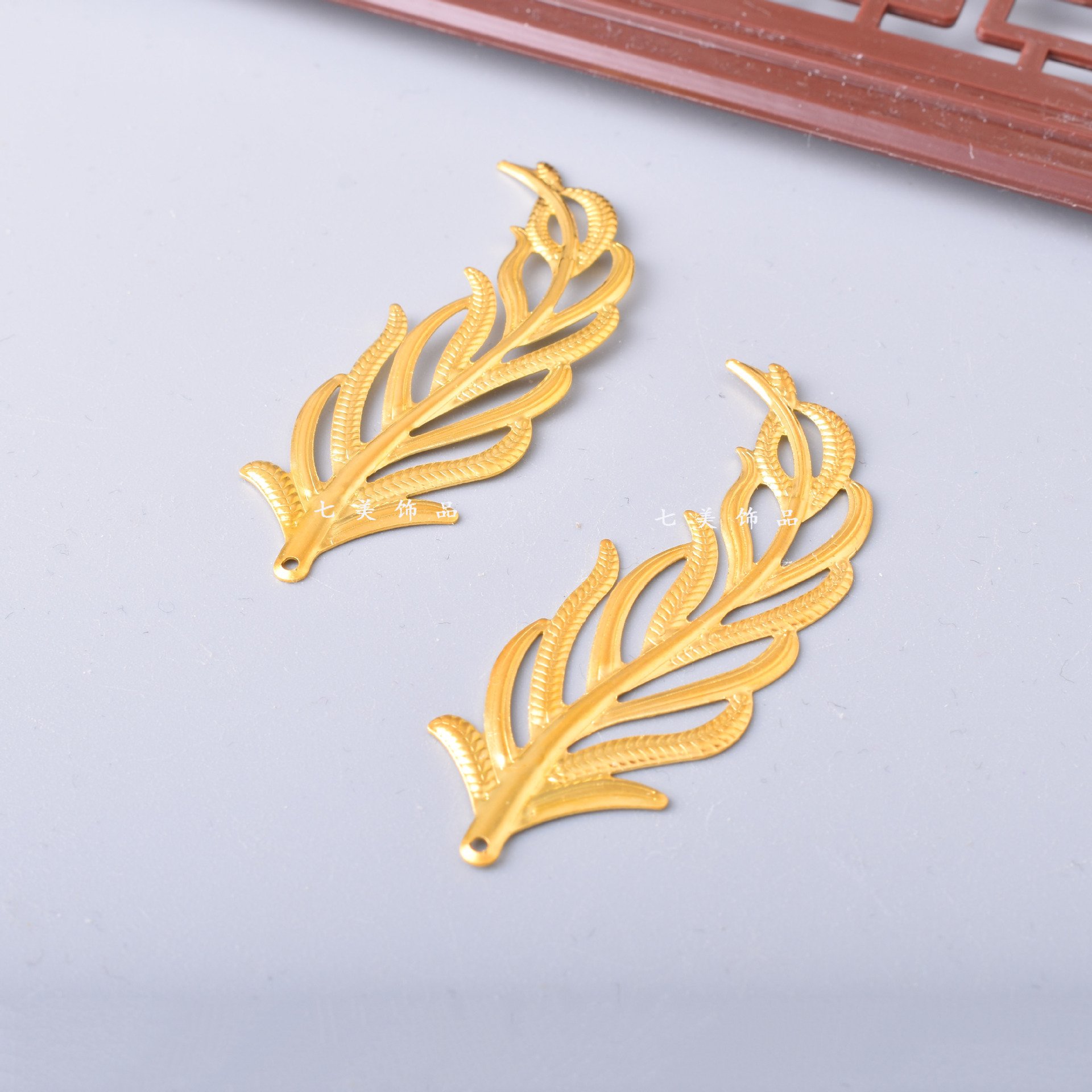 Hojas, hojas, metal, flores, ramillete, accesorios de joyería, bricolaje, material antiguo, ropa de plata Miao, accesorios de abanico, plata