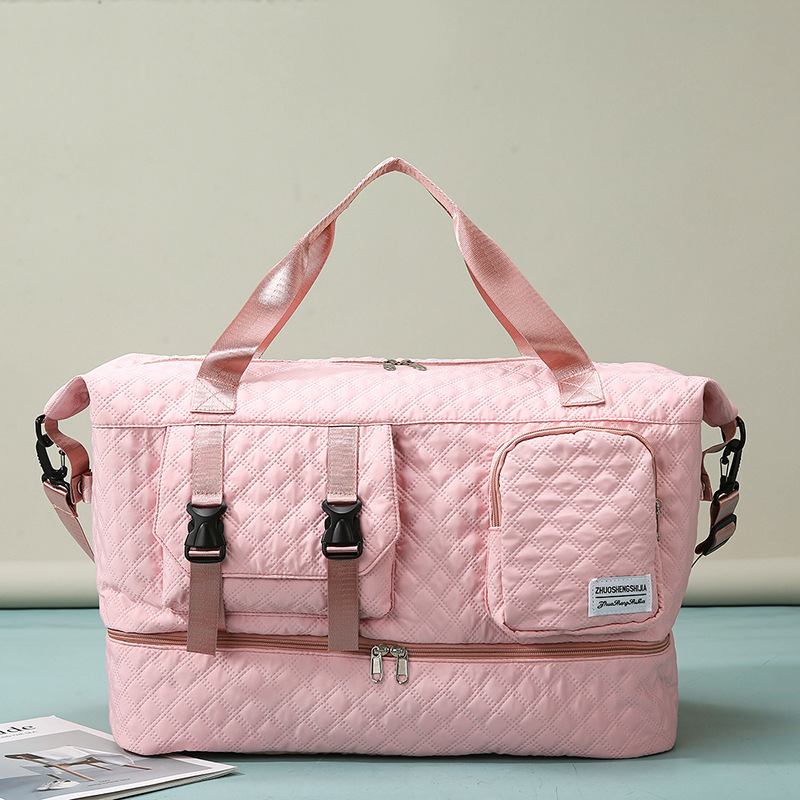 Nueva bolsa de viaje de doble uso seca y húmeda de gran capacidad, posición de calzado independiente multifuncional, bolsa de fitness deportiva, almacenamiento portátil de mensajero