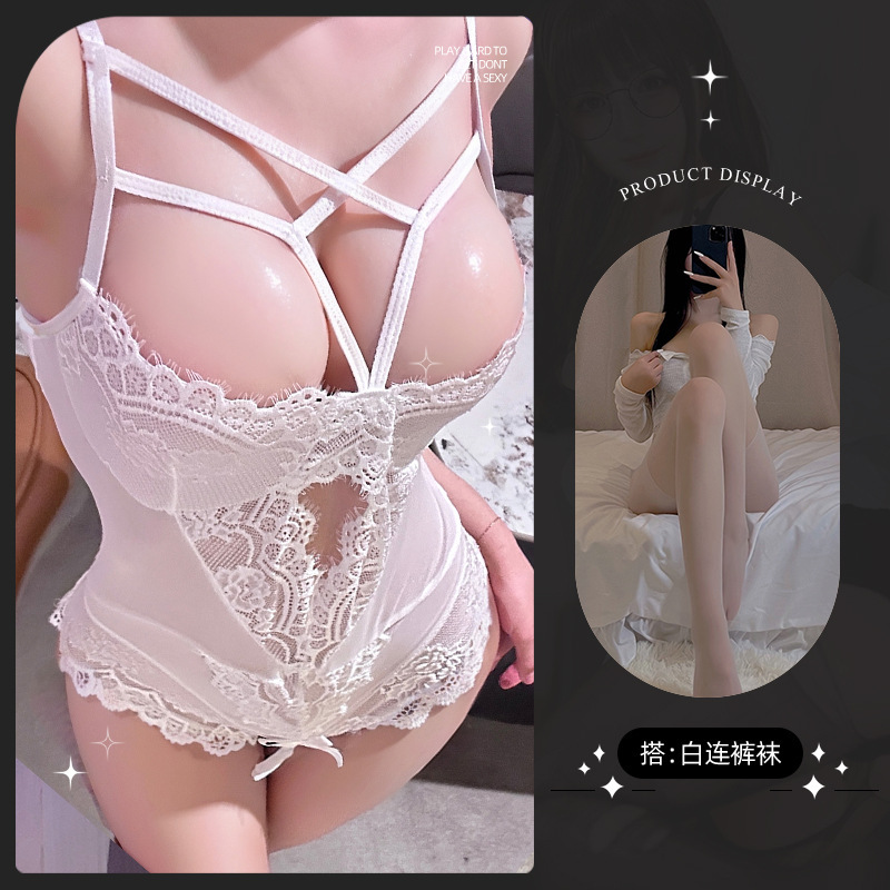 흑요석 흰색 + 흰색 팬티 스타킹