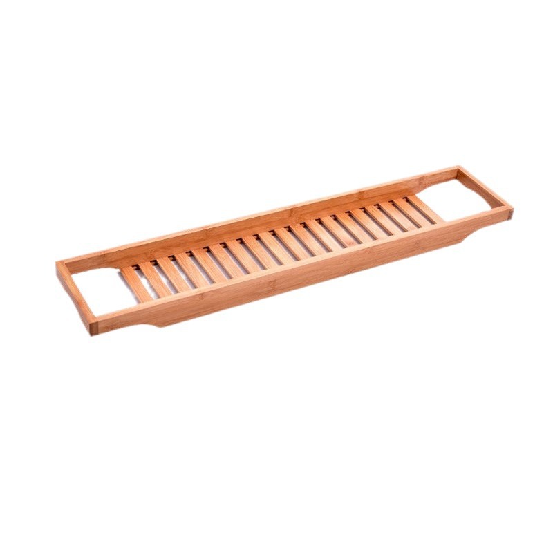 Bambú bañera estante de almacenamiento de baño estante de baño soporte de baño drenaje simple cubo bañera rack