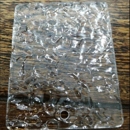 358MM thick transparent long rainbow coarse striped acrylic board cabinet door screen Feng Shui wave stone pattern organic glass with