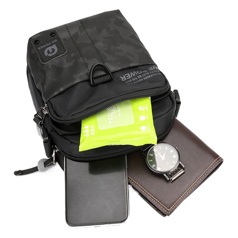WEPOWER bolso de mensajero de hombro deportivo ligero para hombre cinturón multifuncional bolso colgante vertical Bolso pequeño bolso casual para hombre