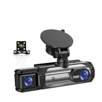 Three-lens dashcam for ride-sharing Driving recorder - triple-lens-no-card-no-wifi