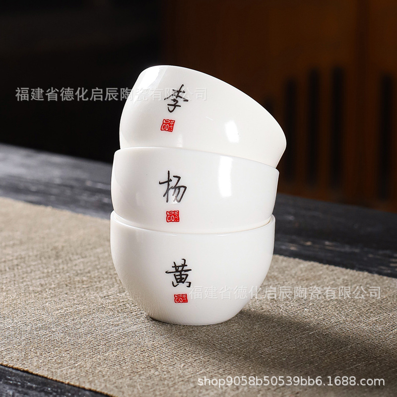 백가족 이름 찻잔, 가족 이름 컵, 찻잔, 찻그릇, 싱글 컵, 마스터 컵, 티컵, 손님 컵, 백자 제조업체 도매 로고