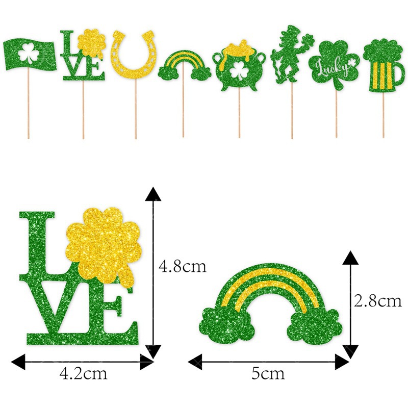 Amazon St Patrick's Day party Decoration pastel inserción de postre del día de St Patrick plug-in