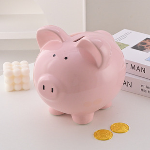 [No. 2 8inch] Piggy Bank 2024 New Style Can Only in and Out Ceramic Piggy Bank Piggy Bank