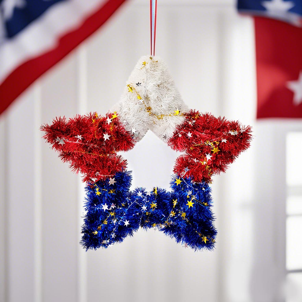 Nuevo transfronterizo azul, blanco y rojo tricolor decoración de guirnaldas de flores decorativas guirnaldas de fiestas accesorios adornos