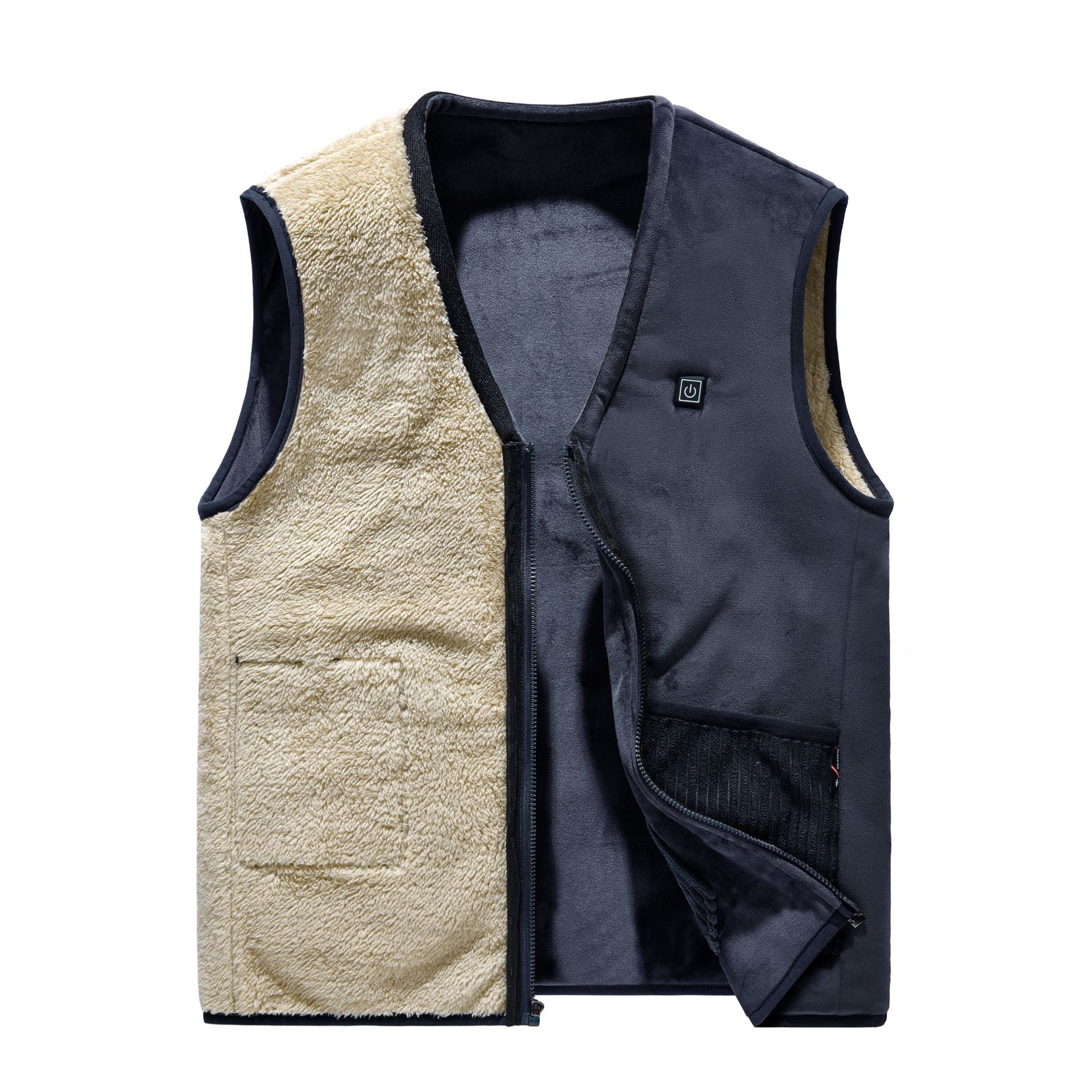 工厂直销冬季新款充电加热背心USB智能发热马甲男女针织加热服装