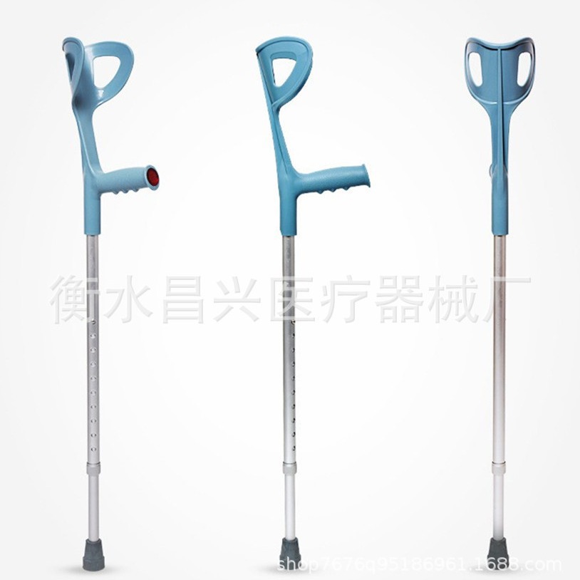 Muletas de codo de aleación de aluminio al por mayor de fábrica muletas de codo muletas de rehabilitación de discapacidad muletas de altura ajustable muletas de mano