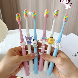 Sanrio Soft Hair Toothbrush Couple's Girl Heart Student Cartoon Yugui Dog Merodie Tooth Guard Cleaning Toothbrush