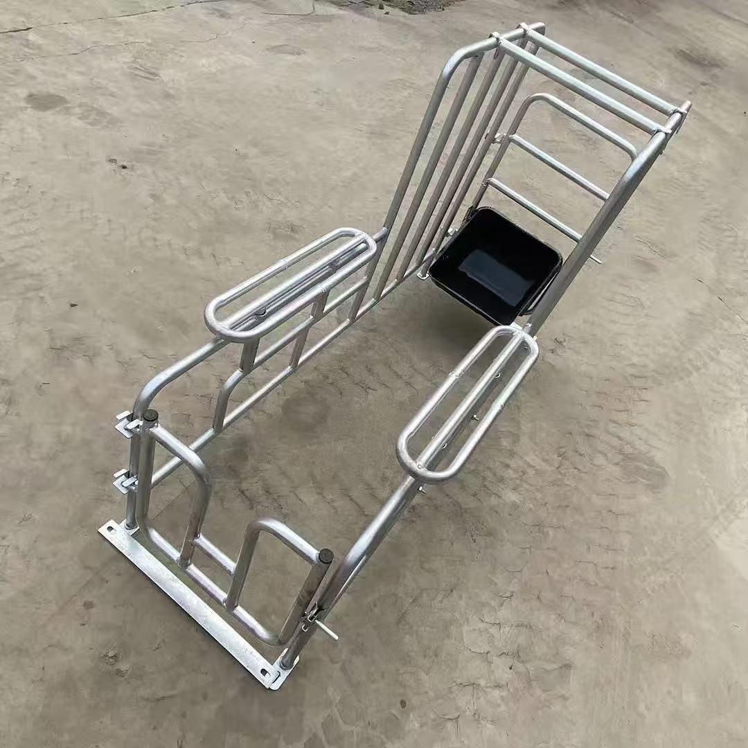 Rack de semilla de cerdas elevación rack de semilla de cerdo pie bajo rack de semilla de suelo galvanizado en caliente soporte de recolección de semilla