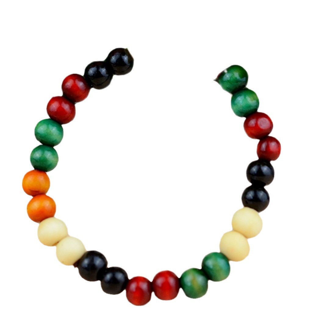 2 yuanes tienda puesto suministro 8MM sándalo solo anillo Buda cuentas pulsera Buda palabra cuentas de madera pulsera al por mayor