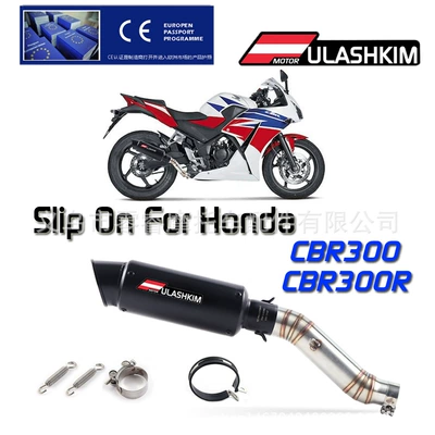 Motorcycle Modified Exhaust Pipe Suitable for Honda Cbr300 Cbr300R Middle Section Exhaust Pipe