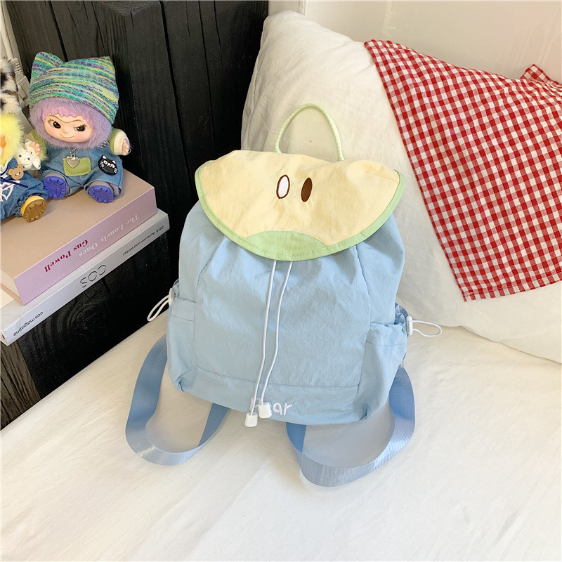 Mochila Escolar Infantil de Frutas de Nylon Ultraligera con Reducción de Carga para Escuela