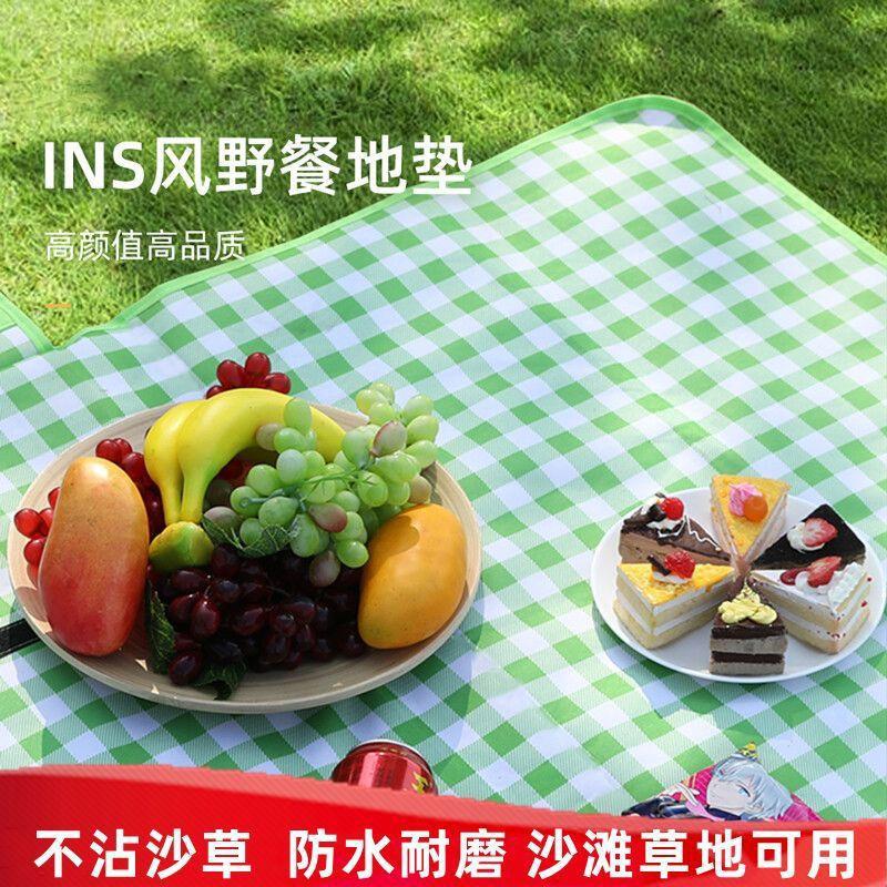 Waterproof and moisture-proof, thick pad tent ground mat for outdoor picnic, portable and storage, campfire, camping mat for grassland