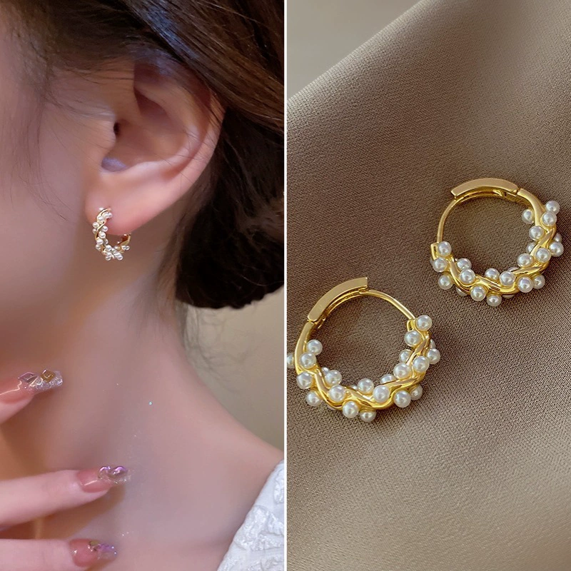 Серьги, серебряные иглы, стиль Шанель, серебро 925 пробы, легкий роскошный стиль, высококачественный стиль