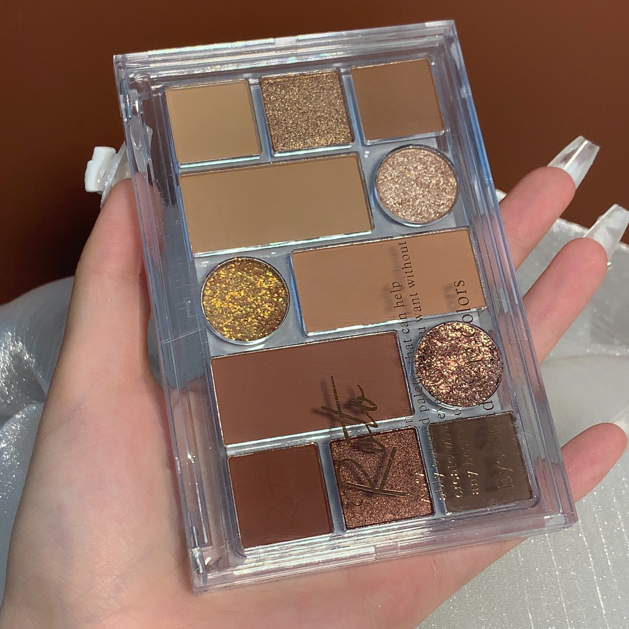 ROTO十二色眼影盘 12色亮片闪粉珠光哑光 小红书眼影抖音直播同款