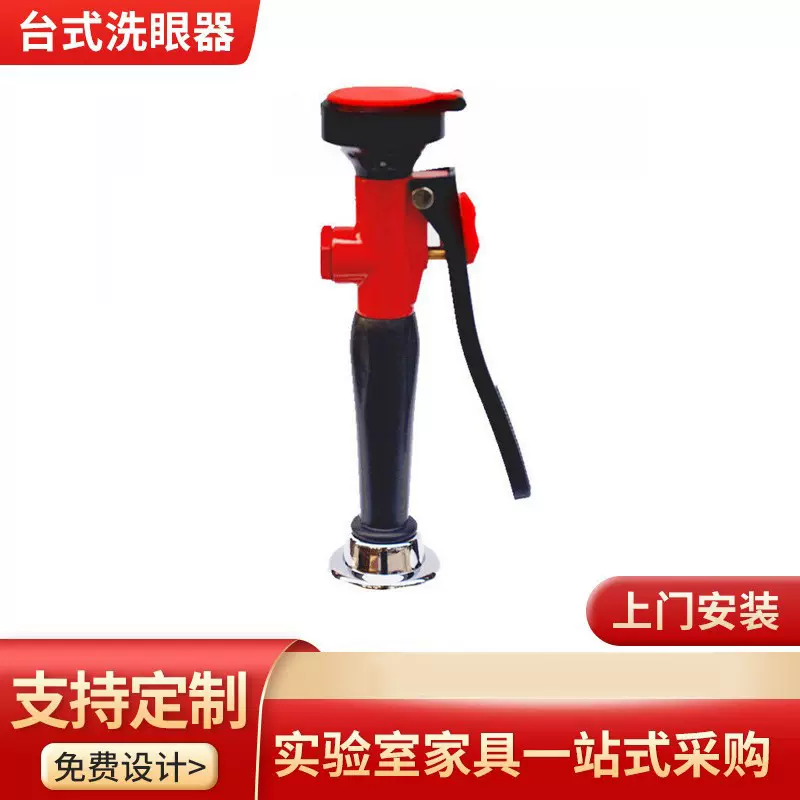洗眼器纯铜洗眼器台式单口洗眼器台式双口洗眼器